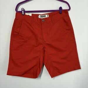 Mountain Khakis Mens Broadway Fit Poplin Shorts Size 34x10 Red Summer Hiking